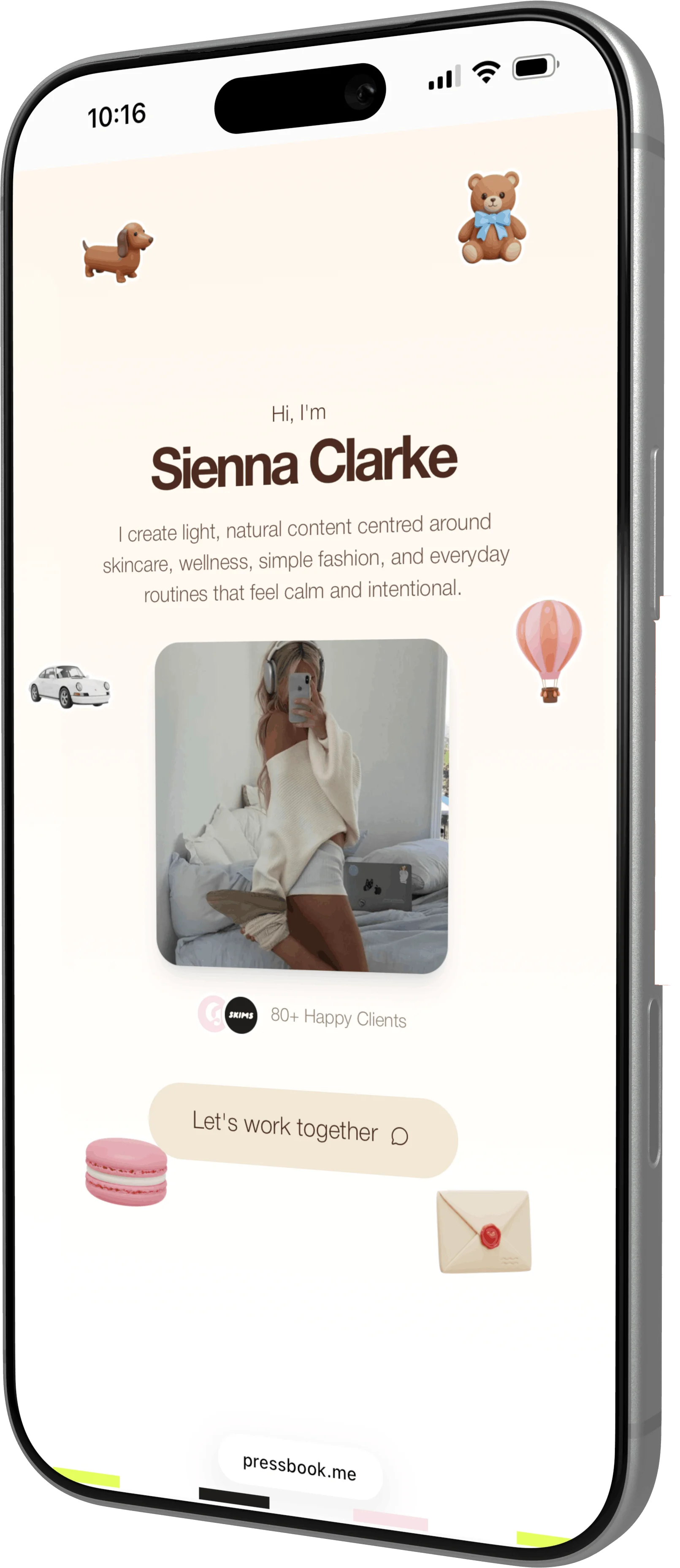 Pressbook portfolio example